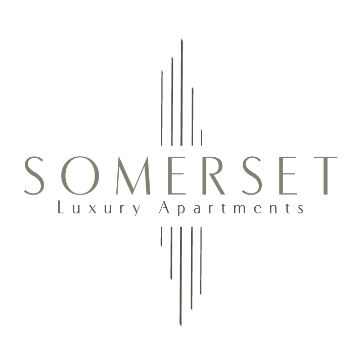 The image is a logo for Somerset Luxury Apartments.